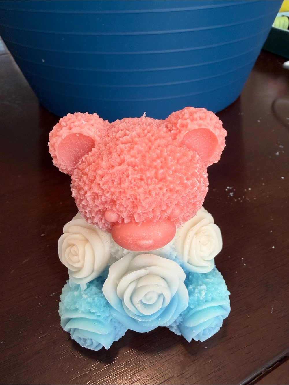 Red, White, & Blue Teddy Rose July 4 th candle
